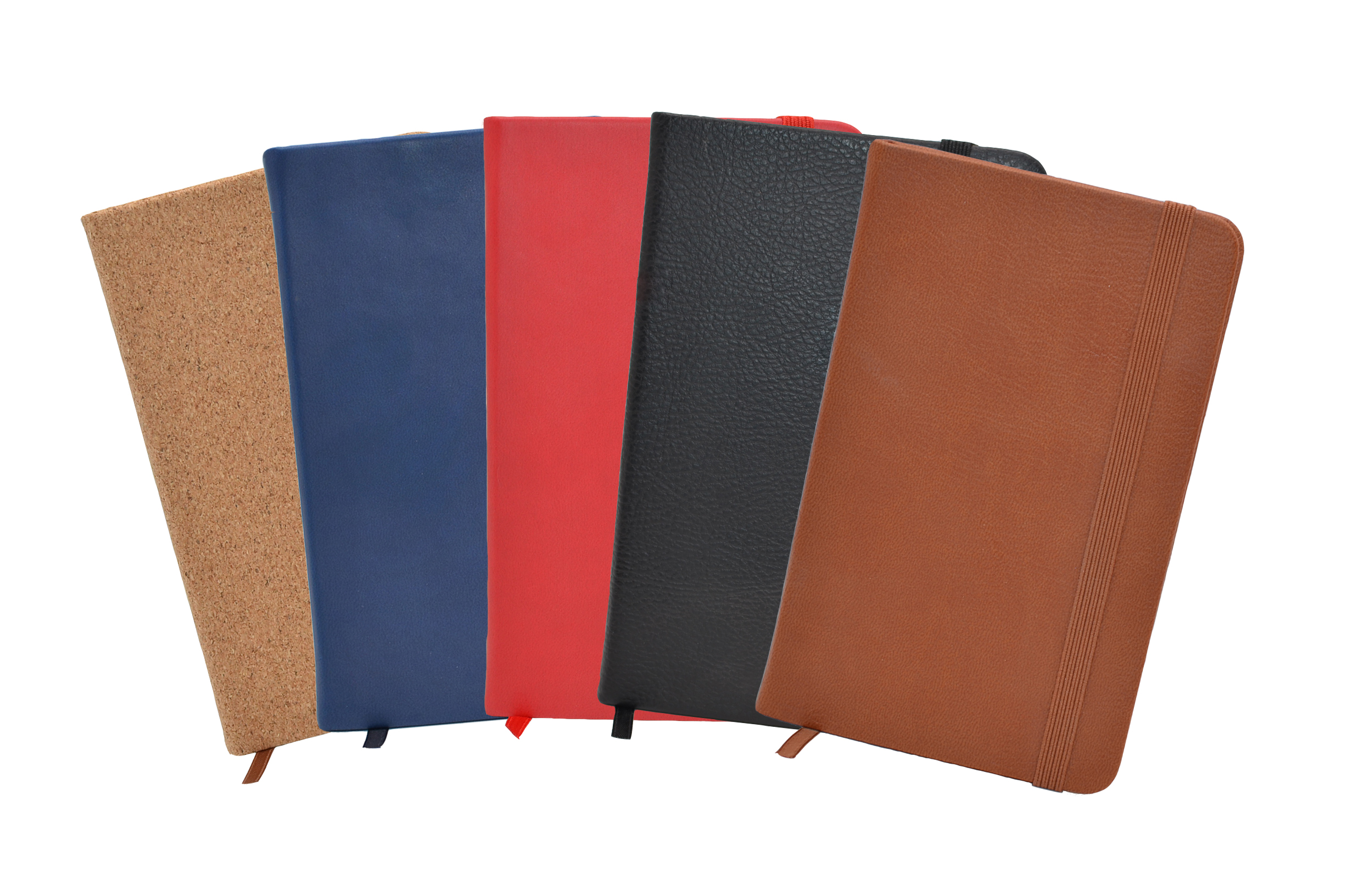 Navy, Red, Cork, Brown, Black Lined Journal 3x5
